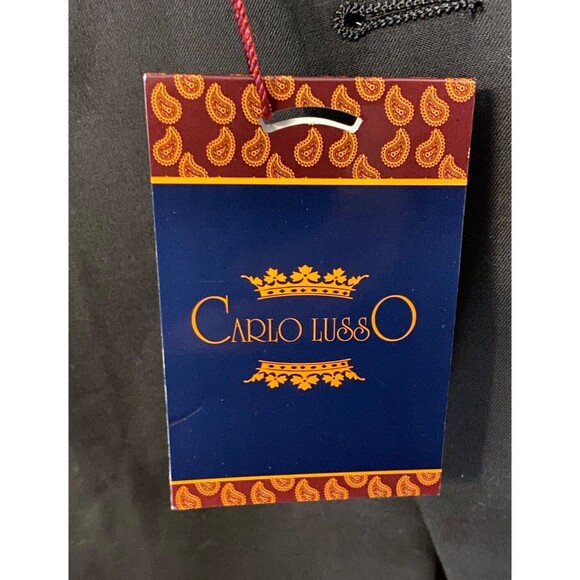 NWT Carlos Lusso Men's 44L 2pc Pants (38W) Suit Jacket Black Formal Career Prom - Picture 9 of 13